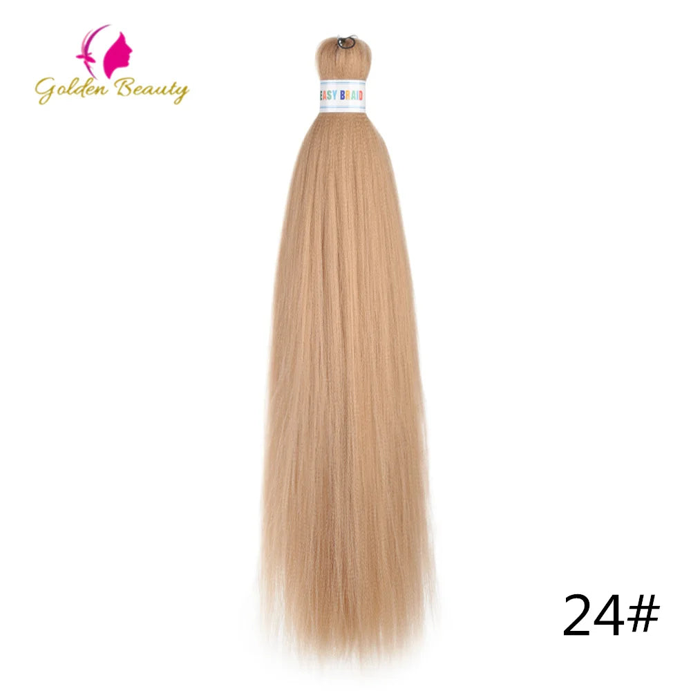Colorful 26-inch pre-stretched synthetic hair jumbo bundle by Corporación Turística, ideal for hair extensions or craft projects.