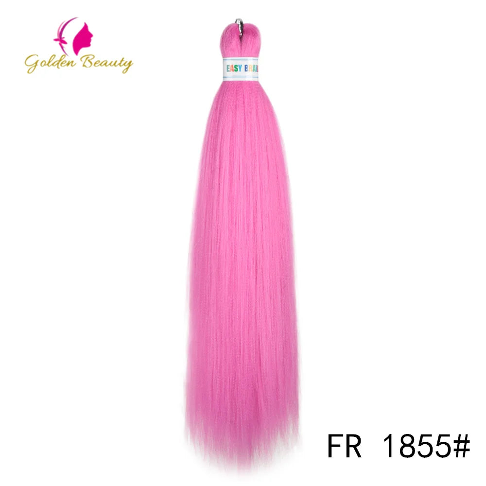 Colorful 26-inch pre-stretched synthetic hair jumbo bundle by Corporación Turística, suitable for hair extensions or crafts.