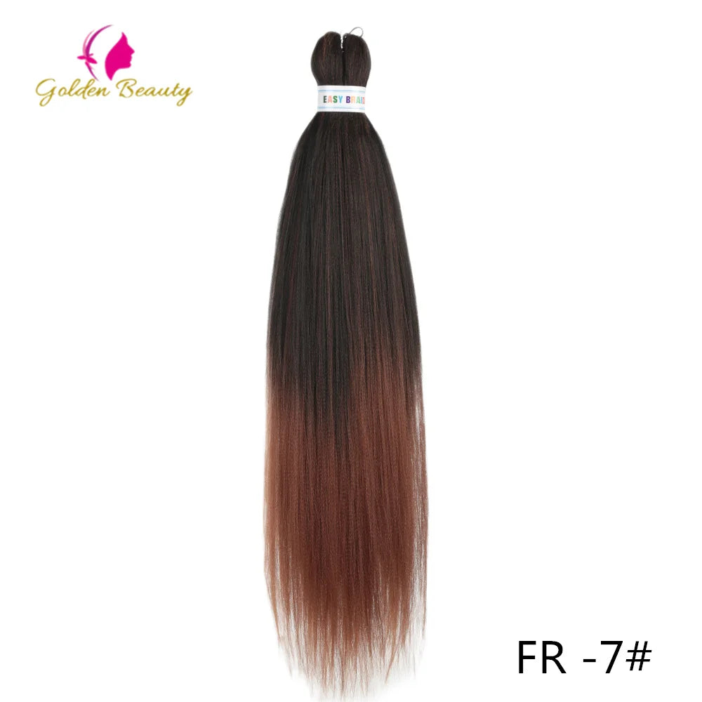 Colorful 26-inch pre-stretched synthetic hair jumbo bundle by Corporación Turística, suitable for hair extensions or craft projects.