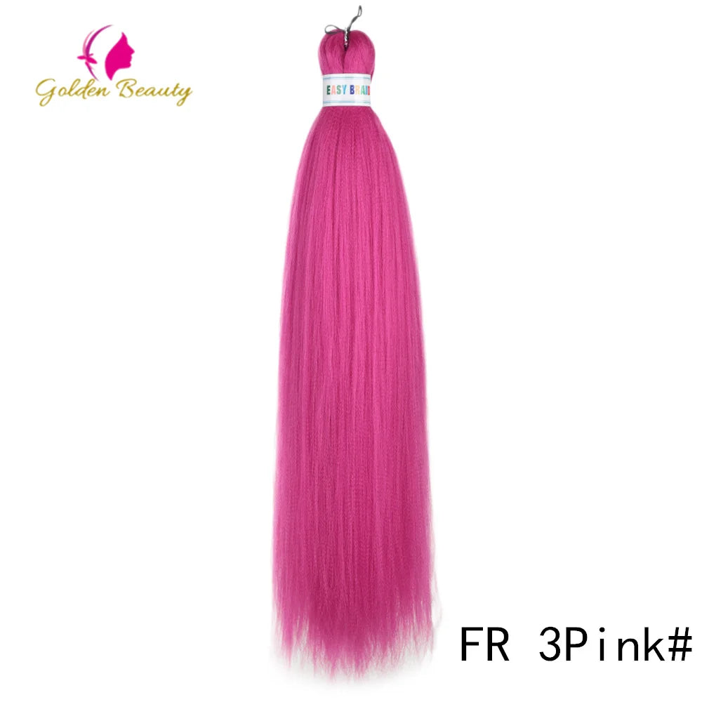 Colorful 26-inch synthetic pre-stretched jumbo hair extension from Corporación Turística, displayed in a close-up shot.