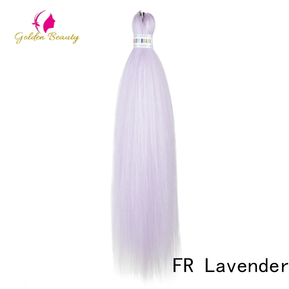 Colorful 26-inch pre-stretched synthetic hair jumbo bundle from Corporación Turística, displayed in vibrant shades.