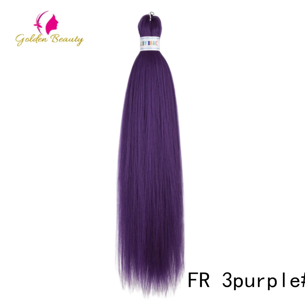 Colorful 26-inch pre-stretched synthetic hair jumbo bundle from Corporación Turística, ideal for hair extensions or craft projects.