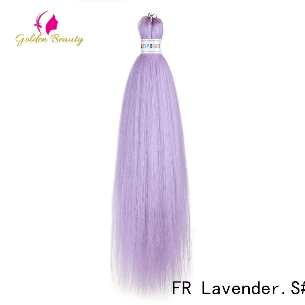 Colorful 26-inch pre-stretched synthetic hair jumbo bundle from Corporación Turística, shown in vibrant shades.