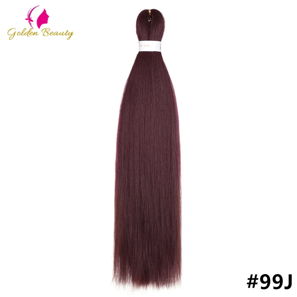 Colorful 26-inch synthetic pre-stretched hair jumbo bundle by Corporación Turística, showcasing vibrant rainbow-colored synthetic hair.