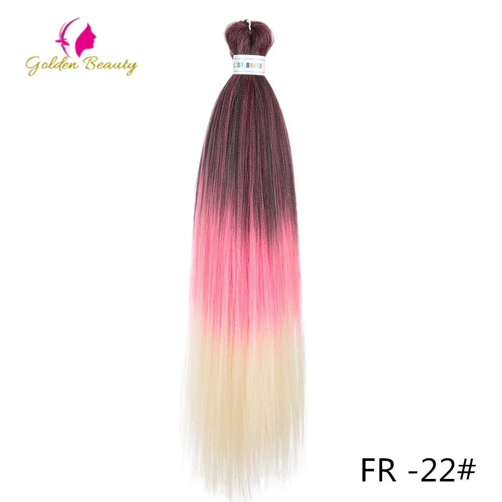 Colorful 26-inch pre-stretched synthetic hair jumbo braid from Corporación Turística, shown in vibrant multiple colors.