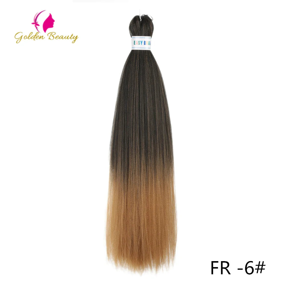 Colorful 26-inch pre-stretched synthetic hair jumbo bundle from Corporación Turística, ideal for hair extensions or craft projects.