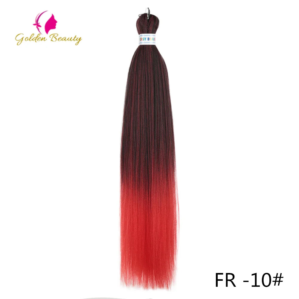 Colorful 26-inch pre-stretched synthetic hair jumbo bundle by Corporación Turística, shown in a close-up of the vibrant fibers.