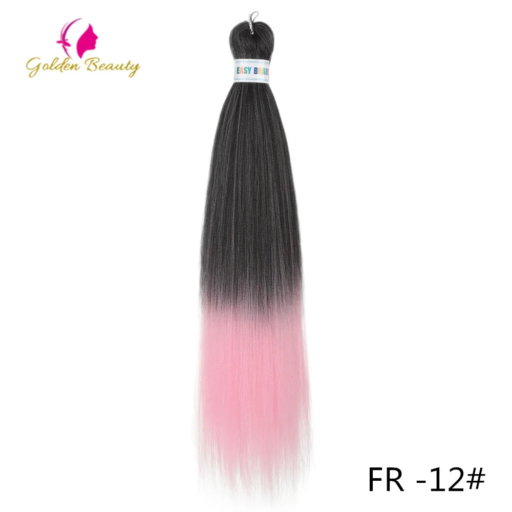 Colorful 26-inch synthetic pre-stretched jumbo hair extension by Corporación Turística, displayed in a close-up image.