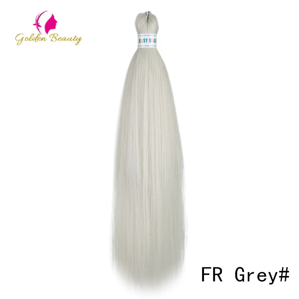 Colorful 26-inch synthetic pre-stretched jumbo hair extension from Corporación Turística, shown in vibrant shades.