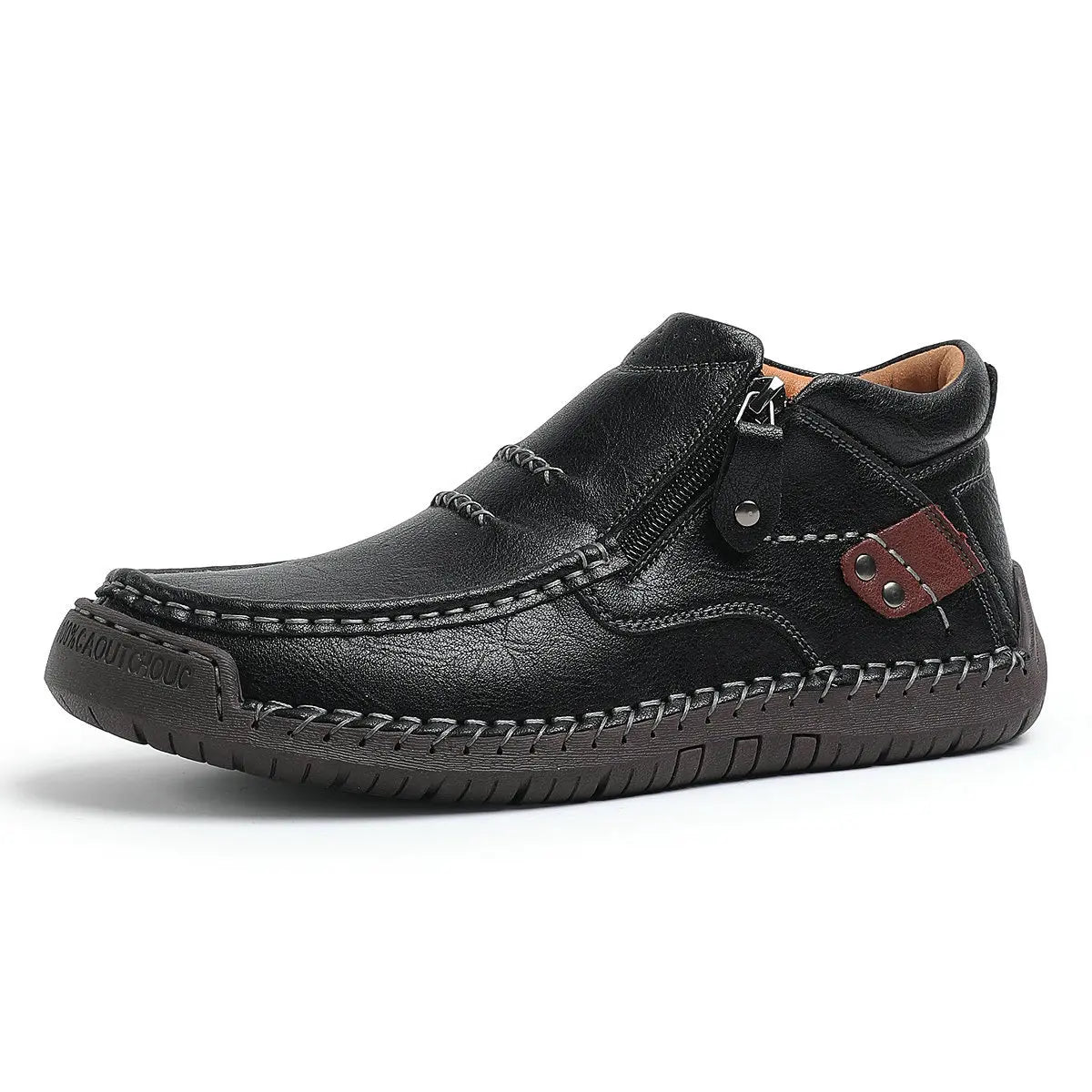 Light brown men's leather classic boots from Corporación Turística, featuring a sturdy design and comfortable fit.