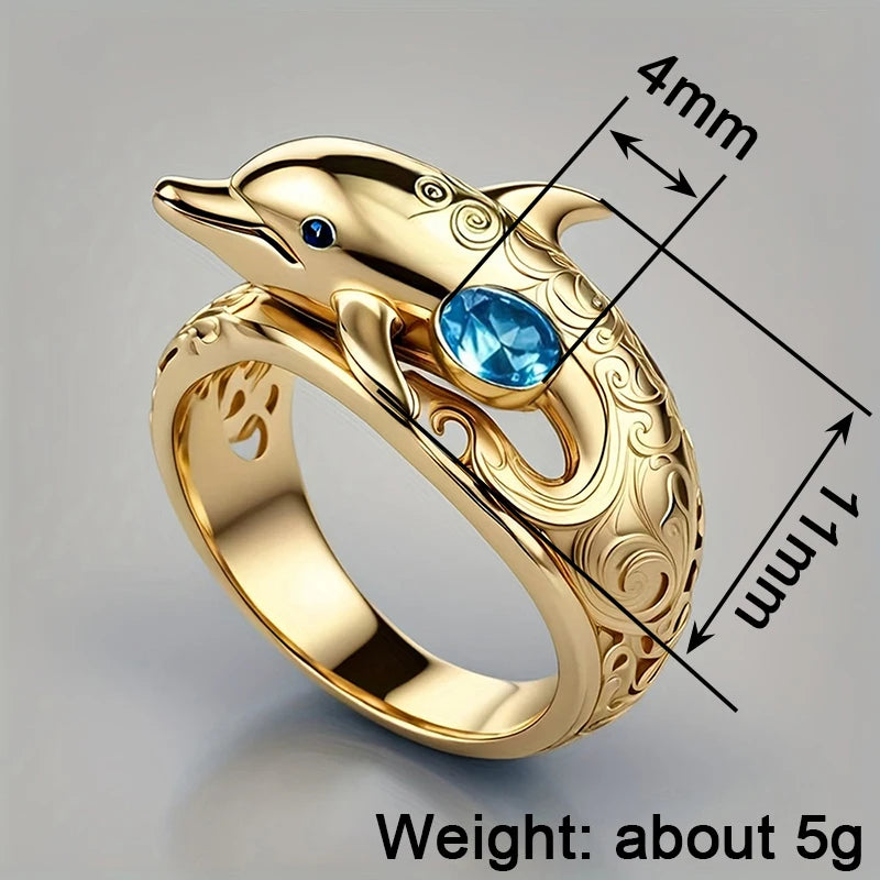 Silver dolphin finger rings for women, featuring intricate dolphin designs, from Corporación Turística.