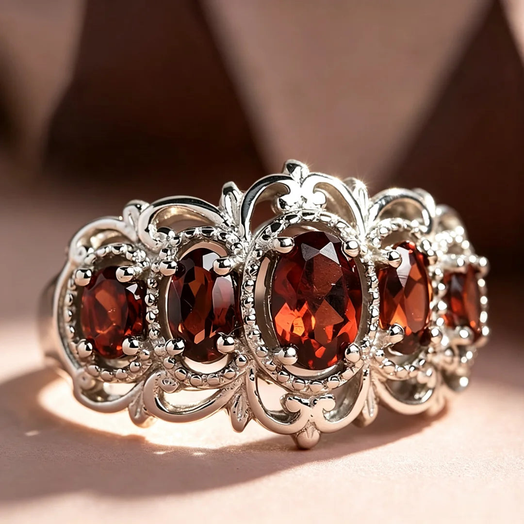 Silver crown ring for women with cut-style design, crafted by Corporación Turística, featuring intricate detailing and a regal appearance.
