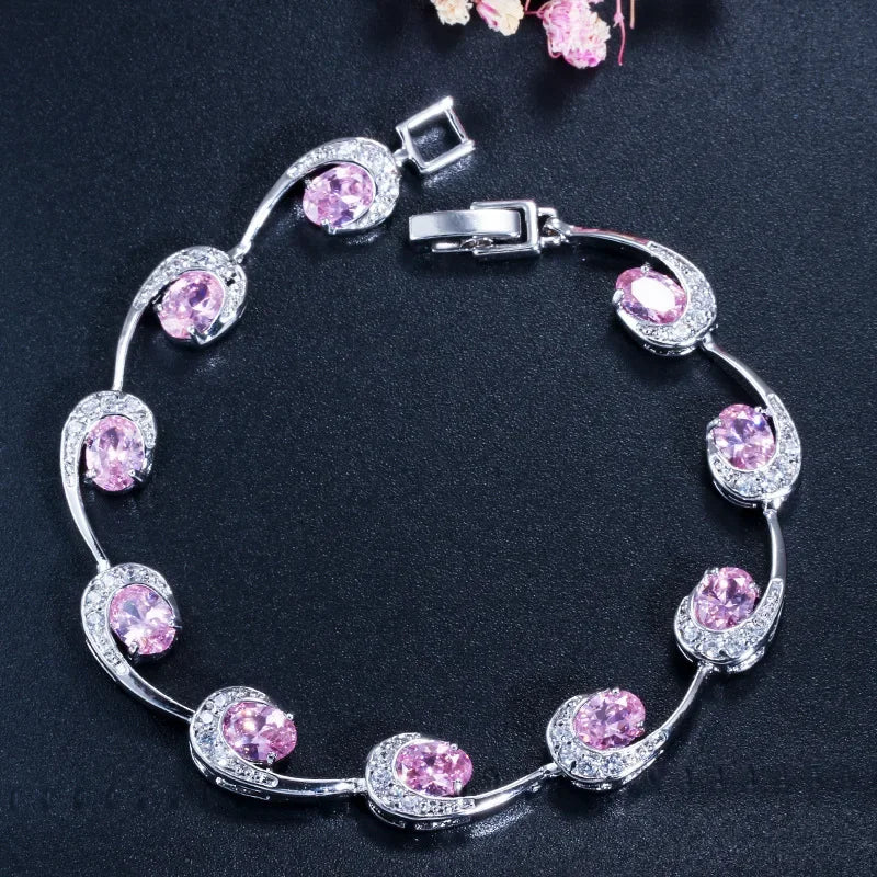 Elegant crystal gemstone bracelet by Corporación Turística featuring colorful, fashionable gemstone beads and a chic design.