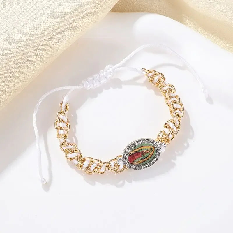 Elegant fashion crystal gemstone bracelet with colorful rainbow stones, stylish accessory by Corporación Turística.