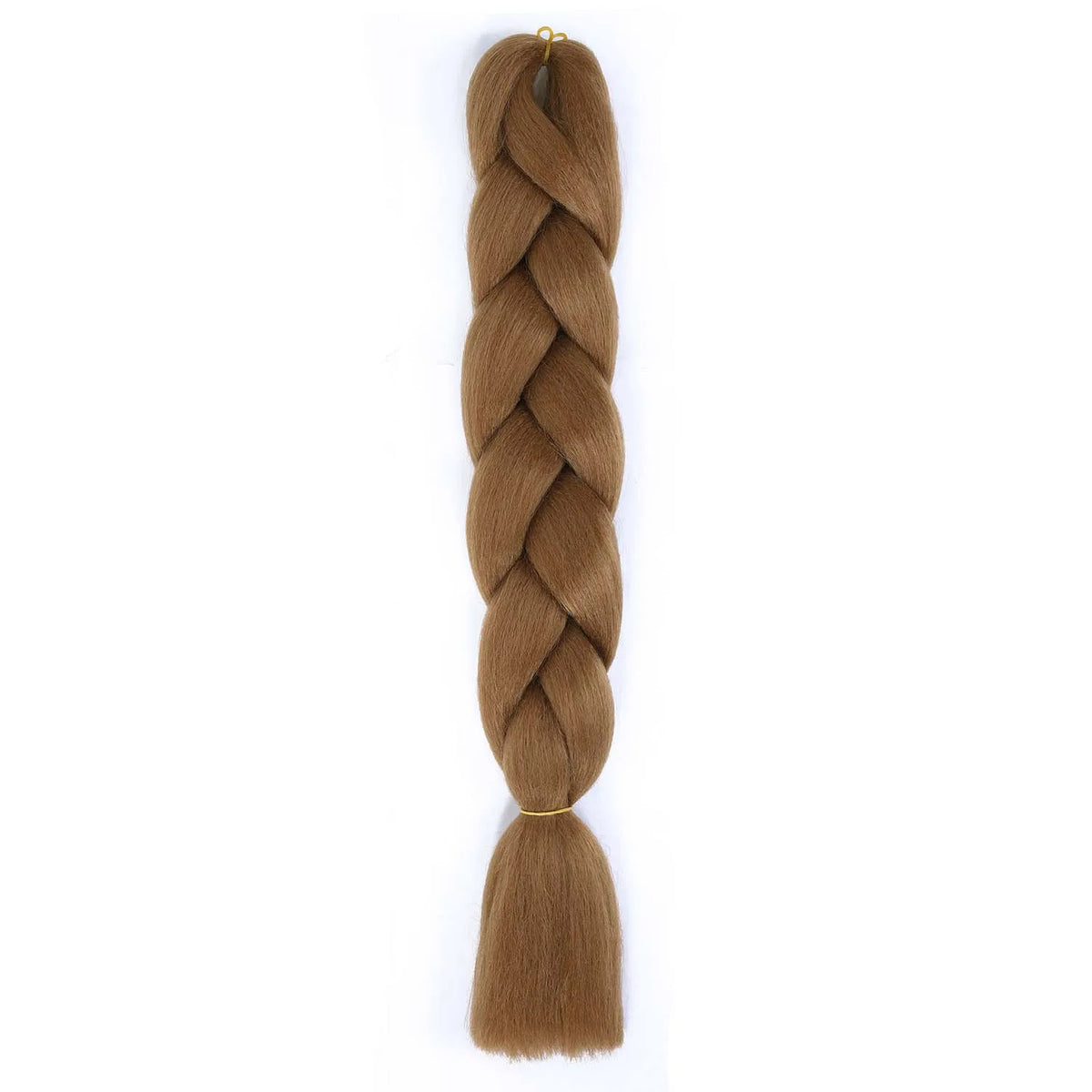 Long purple synthetic braided hair extensions by Corporación Turística, showcasing intricate braiding and vibrant color.