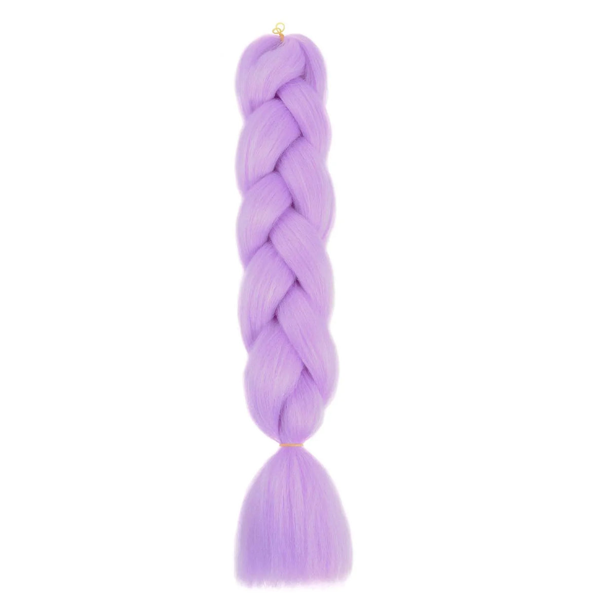 Long purple synthetic braided hair extensions from Corporación Turística, showing the detailed twisted braid style.