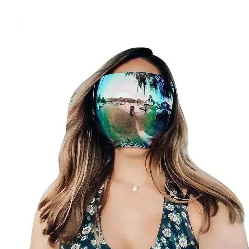 Corporación Turística cycling mask with UV protection, wind and dust resistance, designed for face protection during outdoor activities.