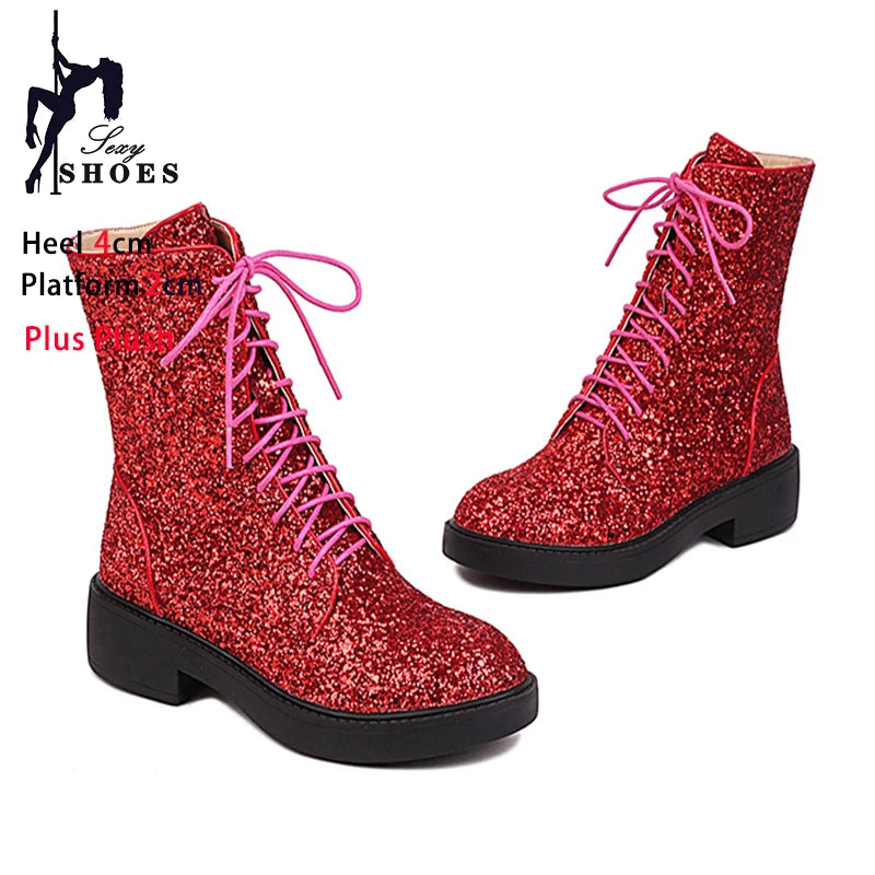 Brilliant short women's boots by Corporación Turística, casual shoes with shiny finish and stylish design for everyday wear.