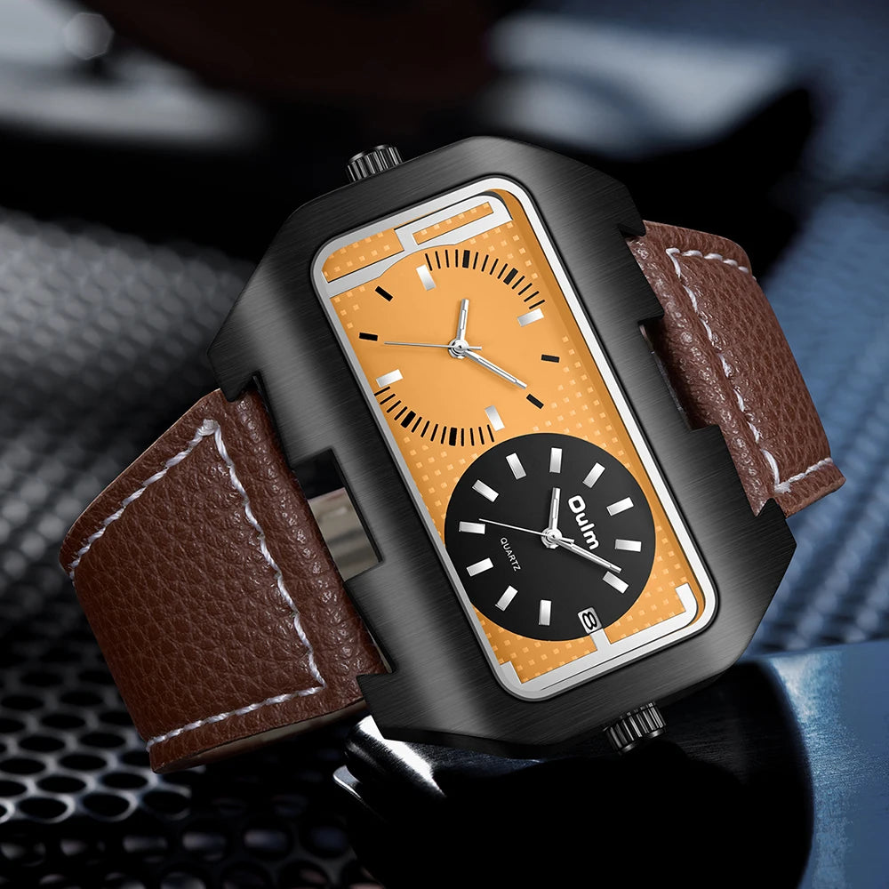 Men's fashion Oulm watch by Corporación Turística featuring a fresh blue design and trendy style.