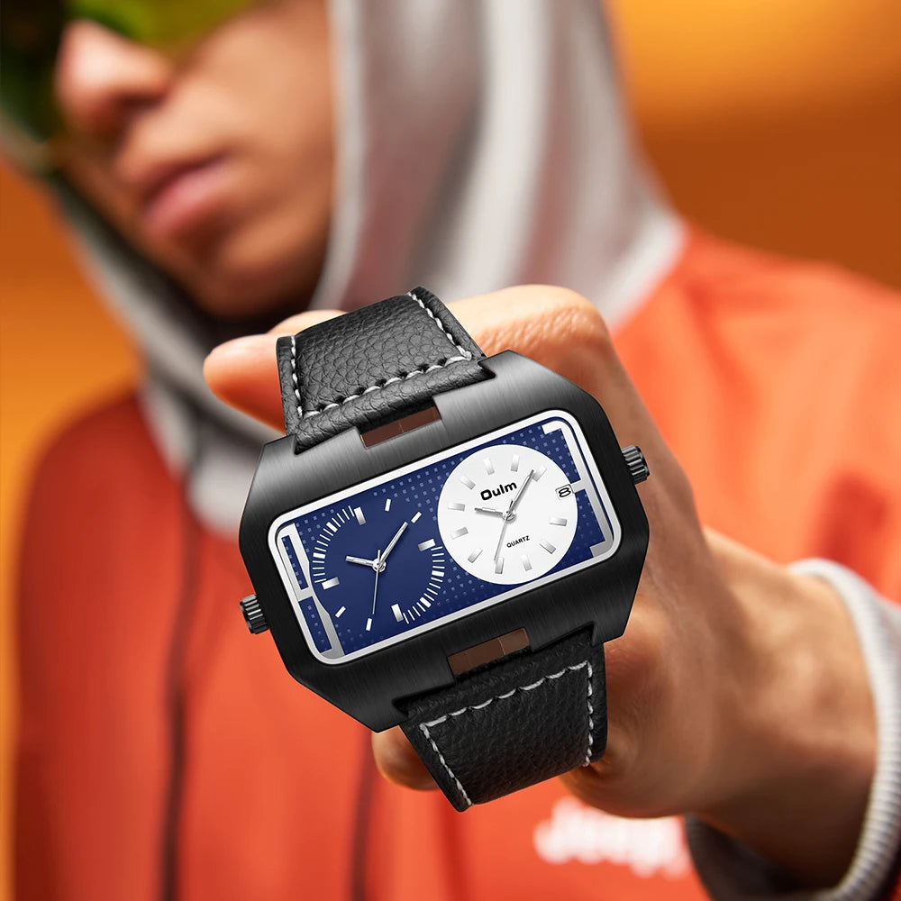 Oulm men's trendy fashion watch from Corporación Turística with a blue dial and stylish design, perfect for casual wear.