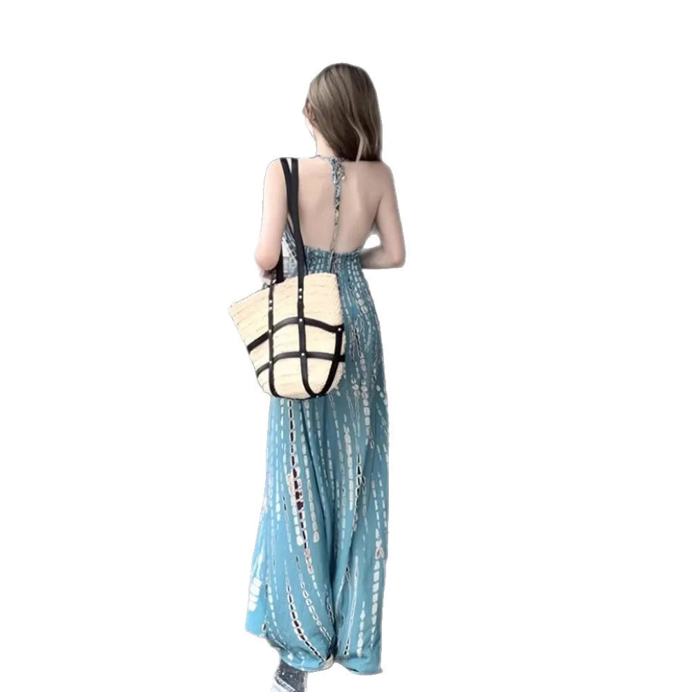 Blue sky bohemian summer dress for women by Corporación Turística, featuring flowy fabric and a relaxed, stylish fit.