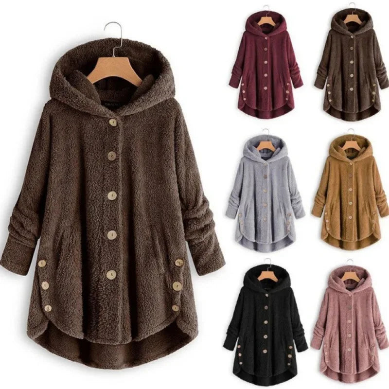 Light blue women's autumn and winter coat by Corporación Turística, warm and stylish outerwear for cold weather.