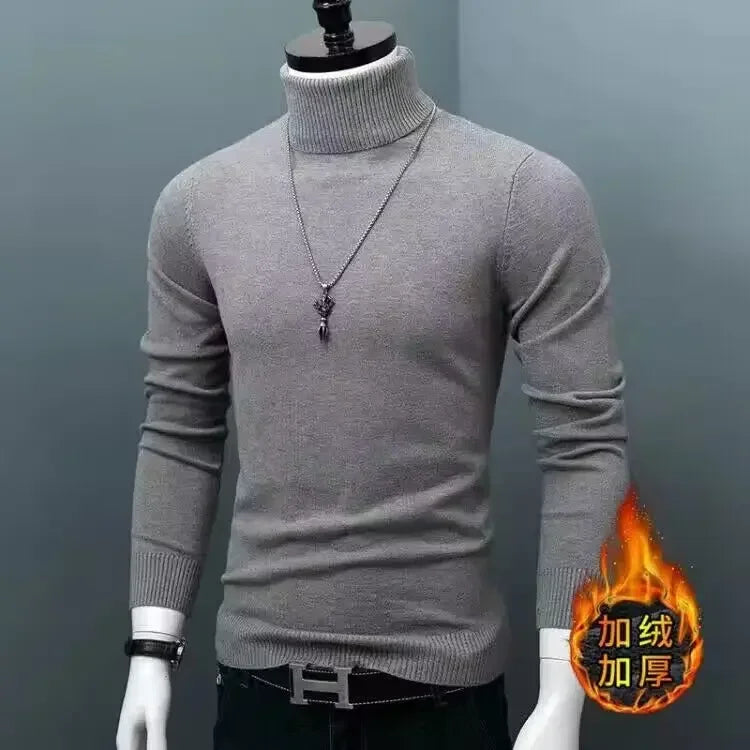 Blue thick and warm men's winter sweater by Corporación Turística, size 3XL, showcasing cozy knit fabric and casual fit.