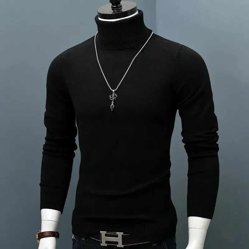 Blue thick and warm men's winter sweater by Corporación Turística, featuring a cozy knit design in size 3XL.