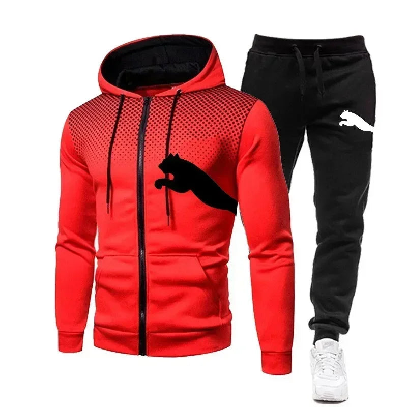 Corporación Turística hoodie set featuring a cozy, oversized hoodie and matching sweatpants in a comfortable casual style.