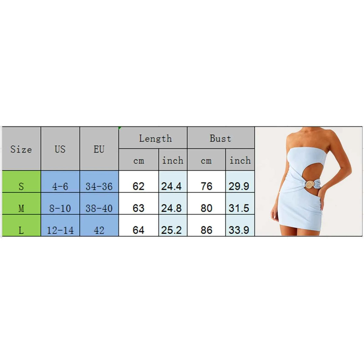 Beige women's strapless sexy dress, bandeau style, from Corporación Turística, shown on a mannequin.