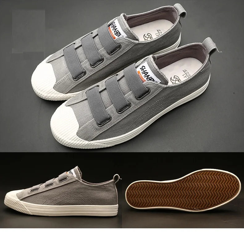 Black unisex canvas shoes for men by Corporación Turística, comfortable and stylish, model 2026.