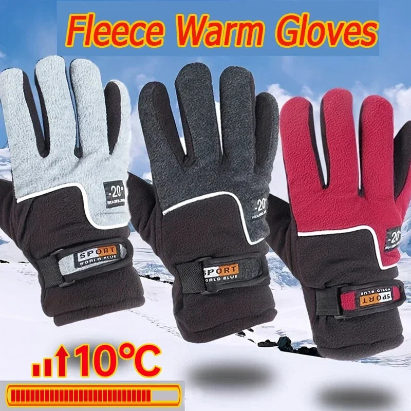 Black men's winter warm gloves and mittens by Corporación Turística, crafted with durable cinc material for cold weather.