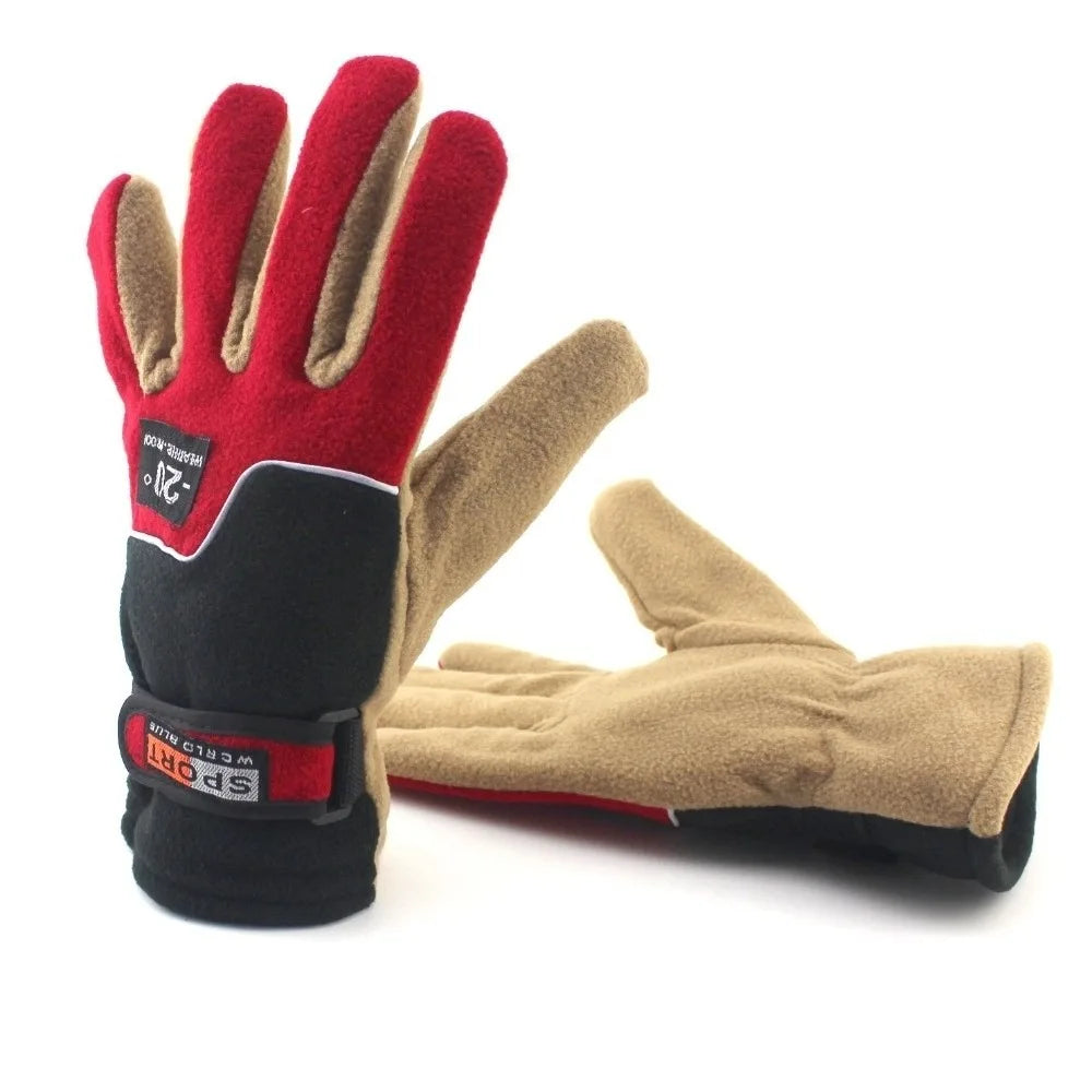 Black men's warm winter gloves and mittens from Corporación Turística, made of comfortable, insulating material for cold weather.