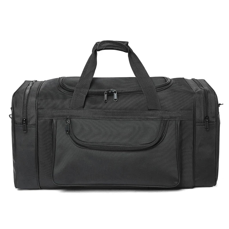 Large travel bag for men and women by Corporación Turística, durable sports duffel bag with spacious compartment.