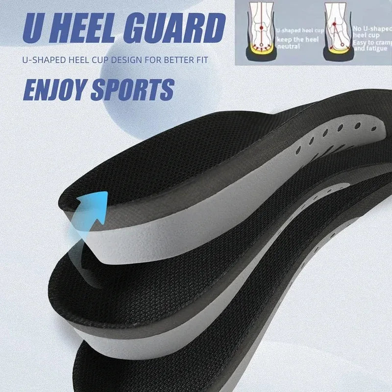 Unisex orthotic arch support insoles from Corporación Turística, black color, designed for plantar fasciitis, EU sizes 41-46.