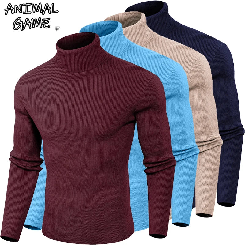 Luxury men's short-sleeve animal print blouse and sweater set by Corporación Turística, stylish and comfortable for warm weather.