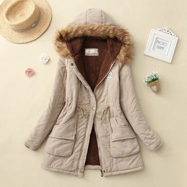 Black cotton women's jacket by Corporación Turística, fitted casual coat with a stylish, comfortable design.