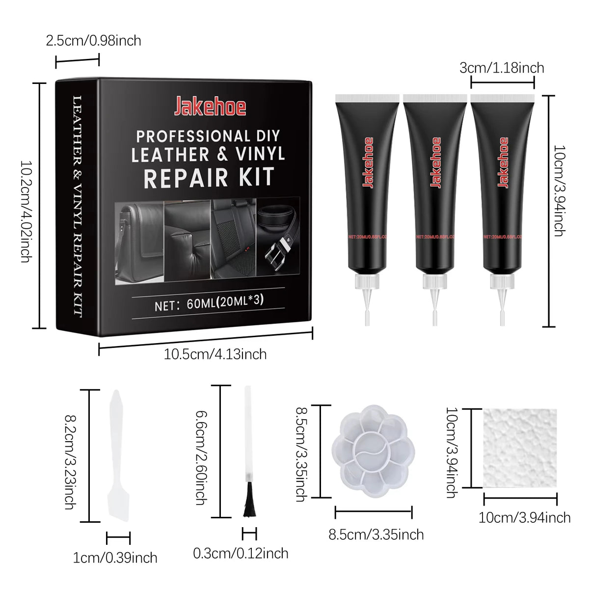 Black leather restoring paste from Corporación Turística, 60 ml, in a tube with a natural filling for leather repair.