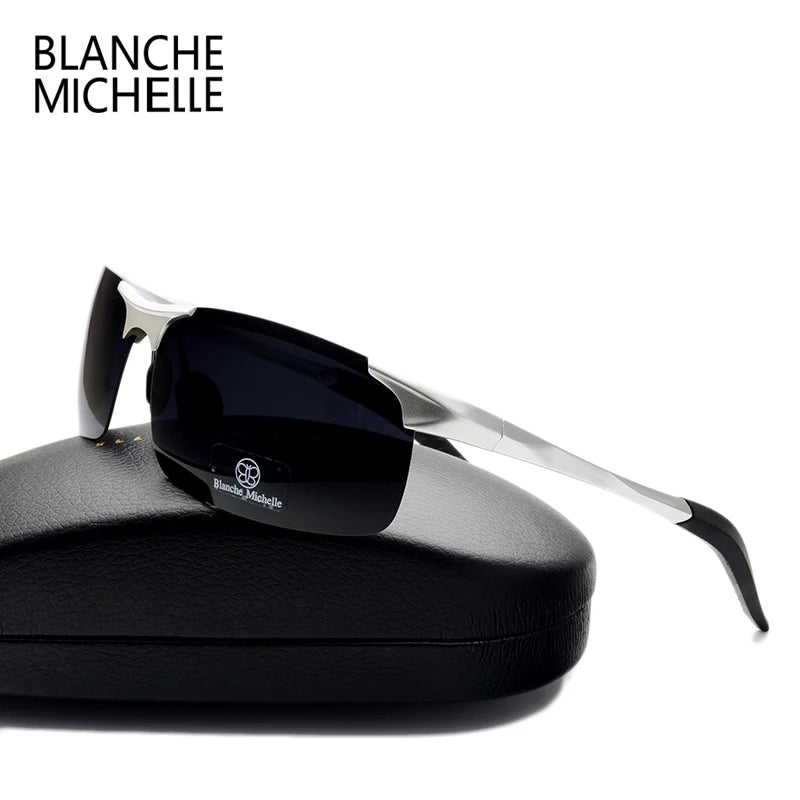 Black and silver UV400 rectangular driving sunglasses by Corporación Turística with outdoor UV protection.