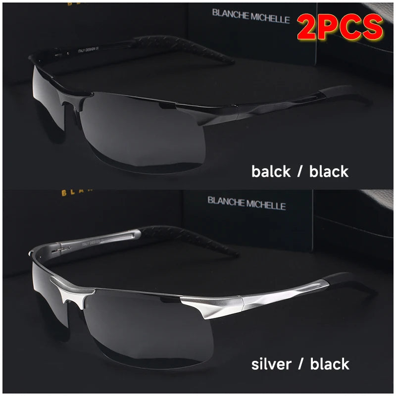 Black and silver rectangular outdoor driving sunglasses by Corporación Turística with UV400 protection