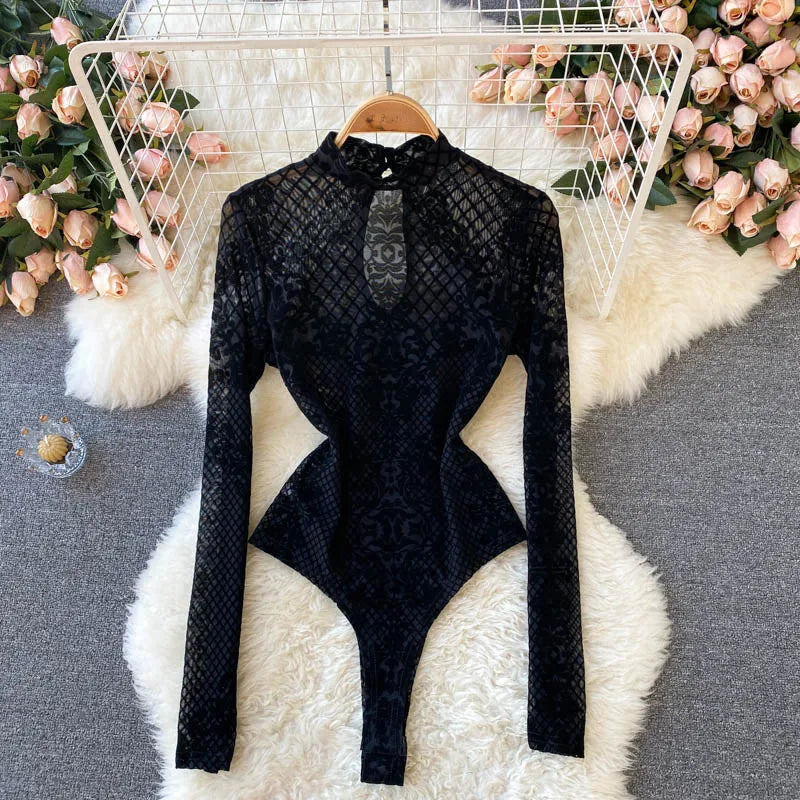 Black women's bodycon jumpsuit by Corporación Turística, sleeveless, backless, stylish and form-fitting for a modern look.