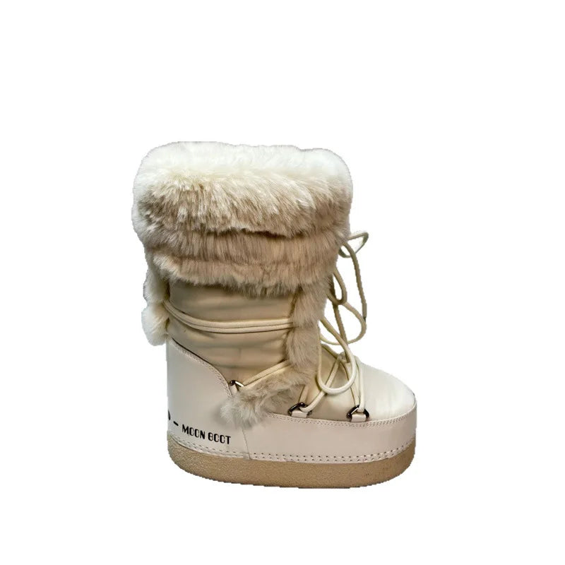 Women's fashionable snow boots by Corporación Turística, tall, warm, and stylish for winter wear.