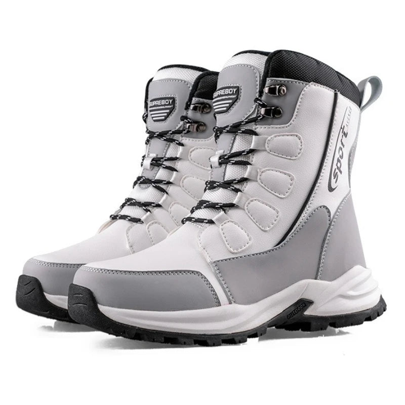 Comfortable white cotton boots by Corporación Turística, featuring a warm, cozy, and plush design ideal for cold weather.