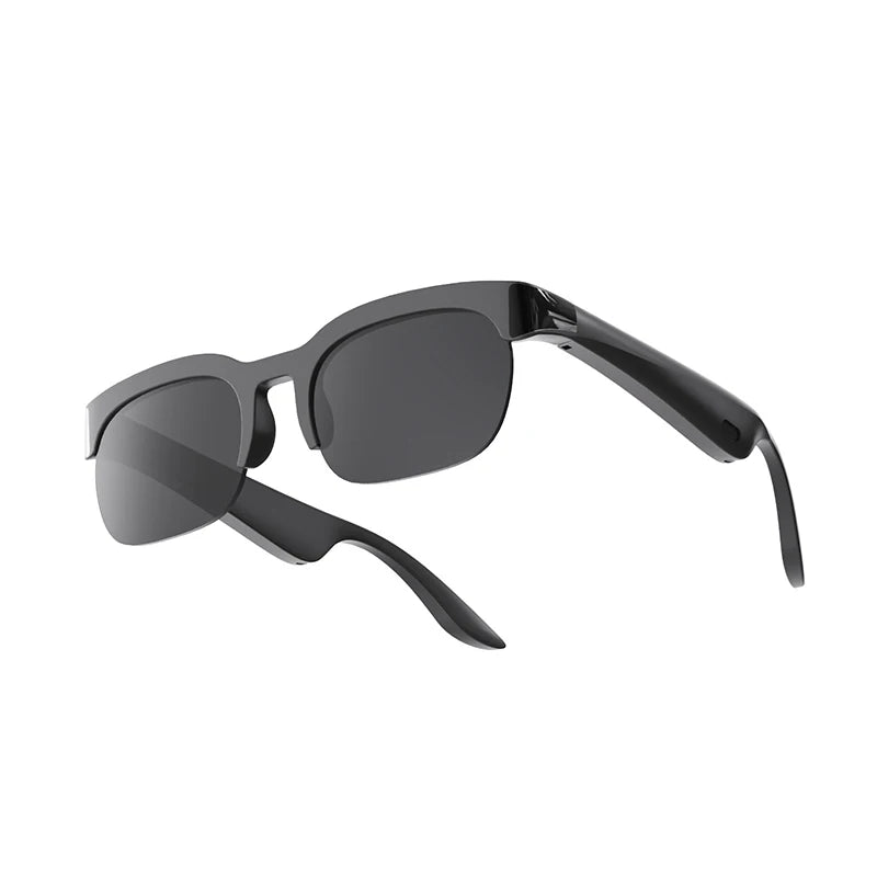 Smart glasses 2026 with AI translation from Corporación Turística, featuring Bluetooth connectivity and sleek white design.
