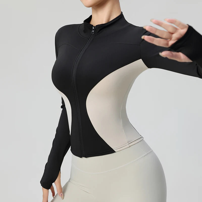 White high-quality long-sleeve sports T-shirt from Corporación Turística, shown flat with front view, size XXL.