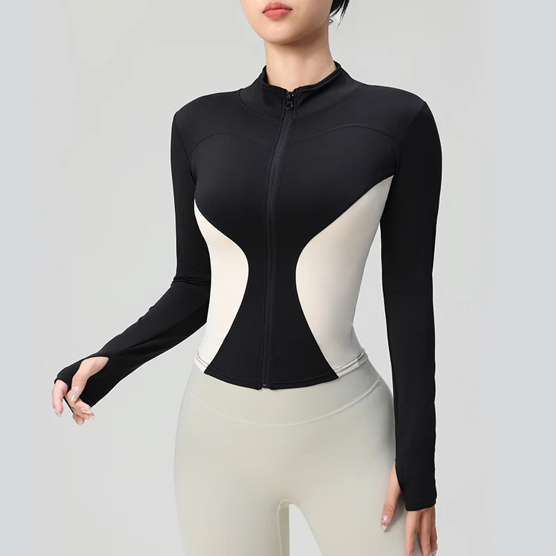 White high-quality long-sleeve sports T-shirt from Corporación Turística, shown in XXL size with a comfortable fit.