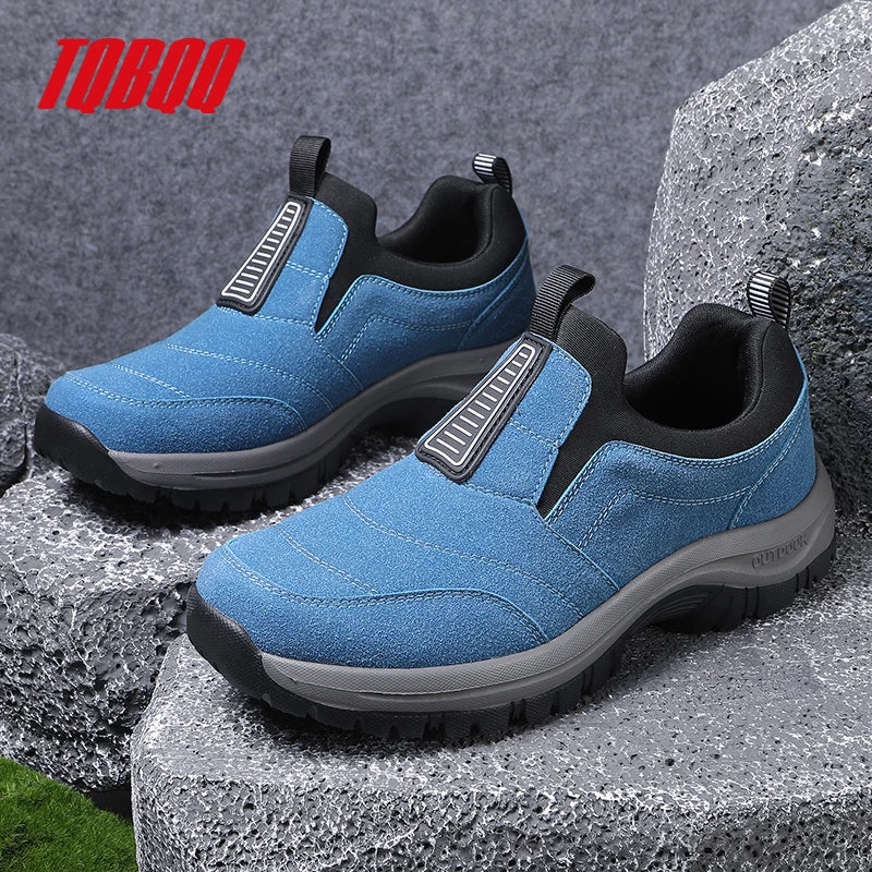 Blue men's casual sports shoes by Corporación Turística, lightweight athletic sneakers for everyday wear.