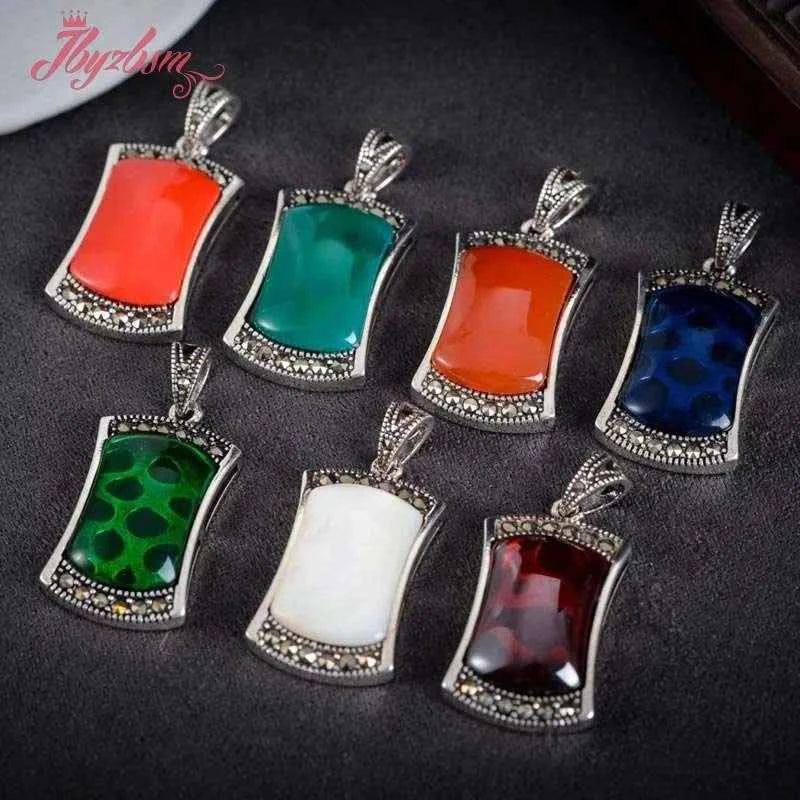 Rectangular Tibetan silver beads with blue CZ crystals, ideal for jewelry making or gift crafting.