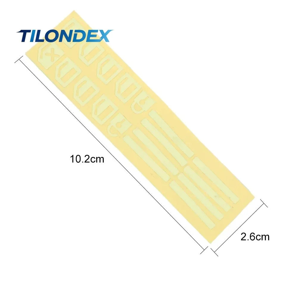 TILONDEX 18 piezas de pegatinas luminosas para botones de vehículos, en color azul, de Corporación Turística.