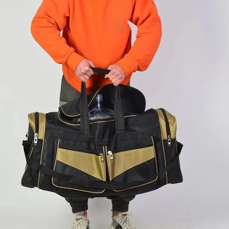 Blue XL travel bag from Corporación Turística, gym and fitness luggage with spacious design for travel and sports gear.